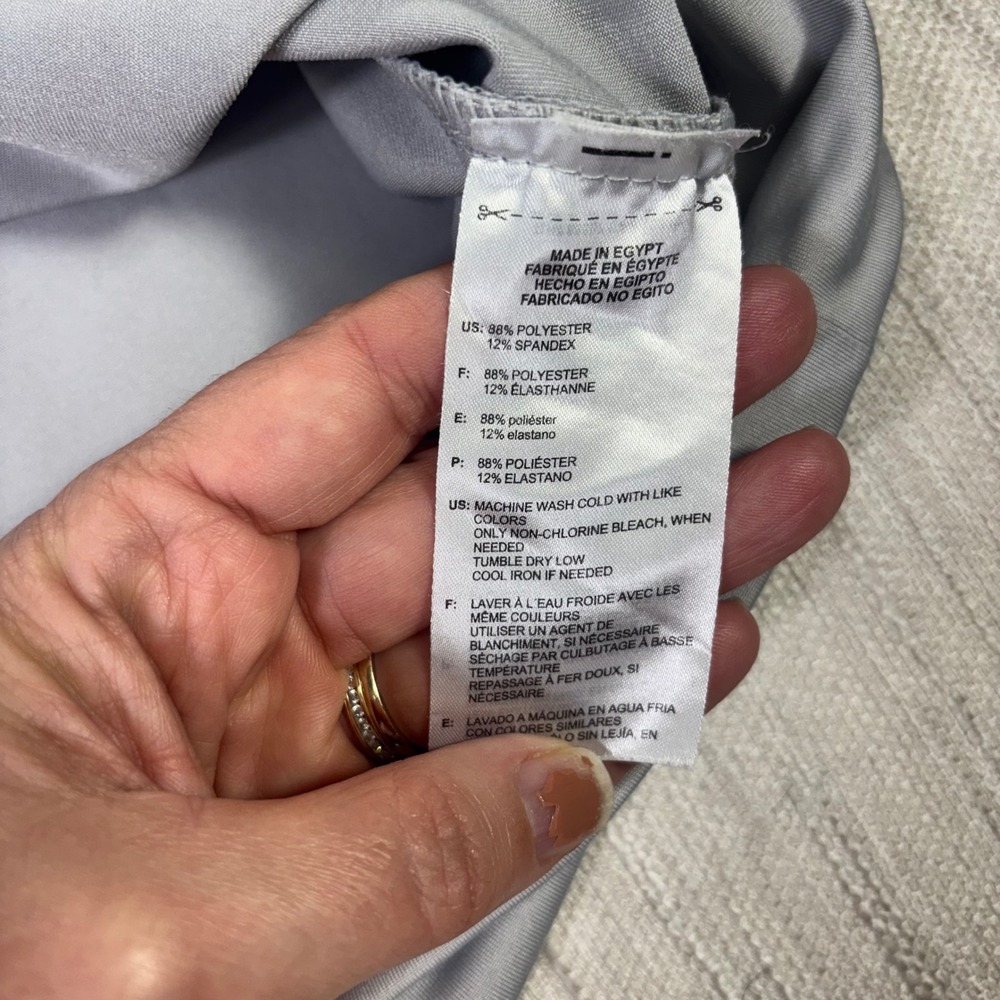 Adidas Golf Mens XL Quarter Zip Pullover Light Grey Performance Mock Neck Shirt - Picture 7 of 8